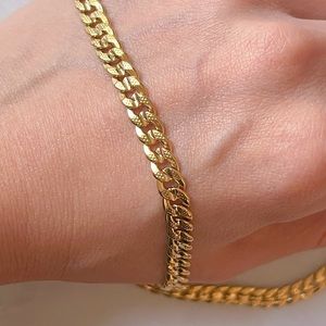 （Sold) Men’s or Woman’s Miami chain necklace 14k gold filled.